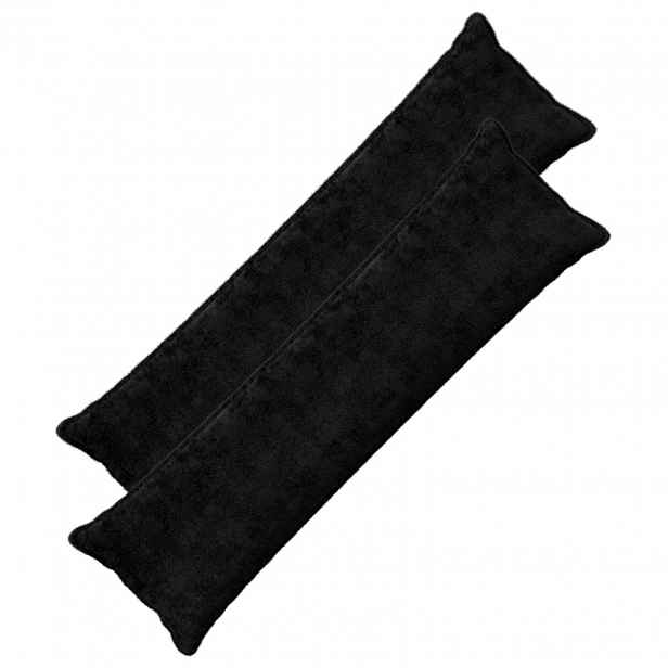 vidaXL Povlak na polštář 2 ks HOUTEN Černá 40 x 145 cm Umělá králičí