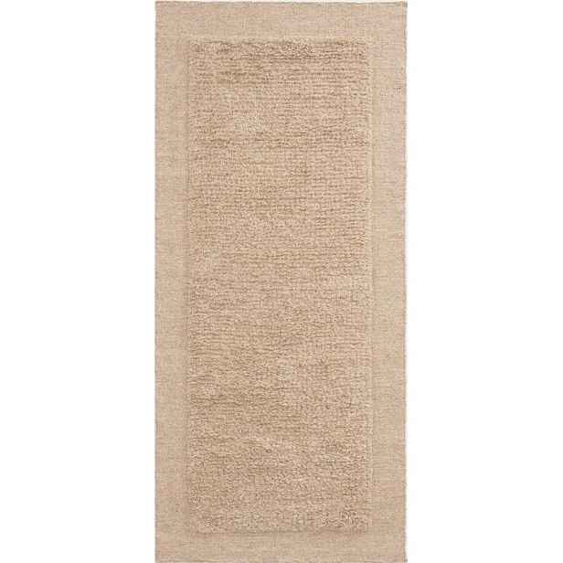 Béžový ručně tkaný vlněný běhoun 80x200 cm Marely – Kave Home