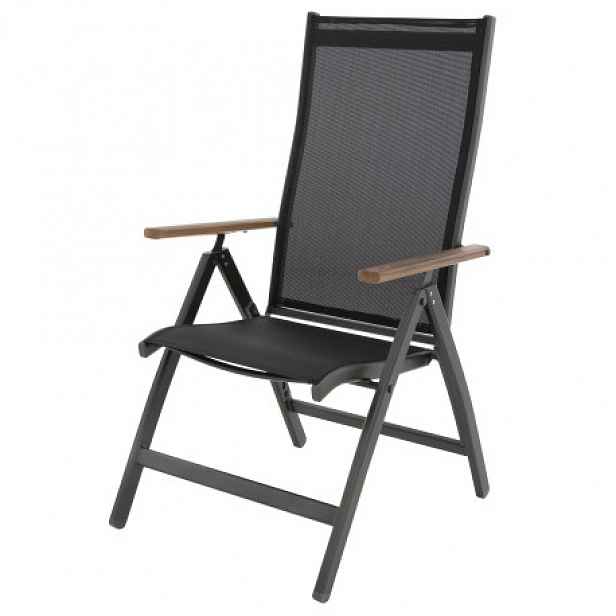 Doppler EXPERT WOOD Plus - zahradní hliníkové polohovací křeslo