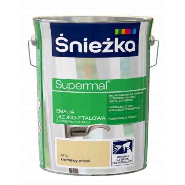 Śnieżka Supermal Olejovo-ftalový smalt Krémový Lesk 5L