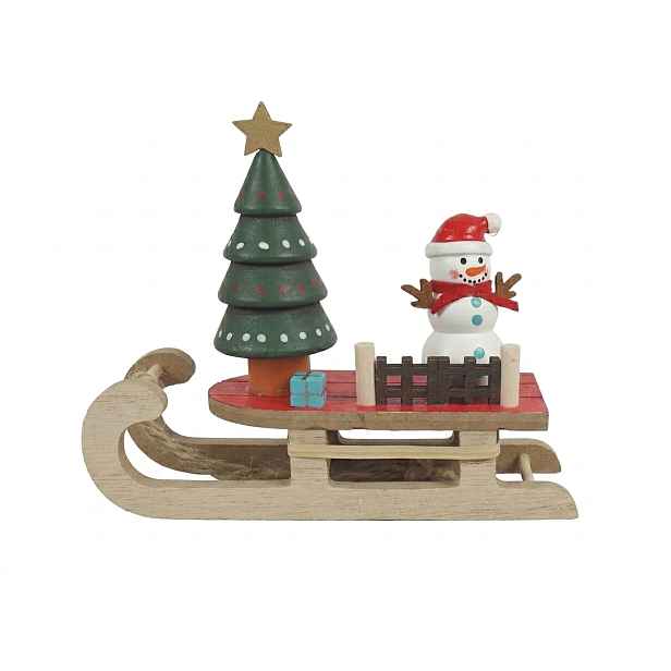 Vánoční dekorace SNOWMAN SLEIGH 15,5x13 cm