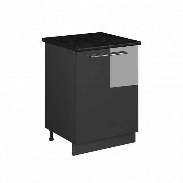 Vicco SKŘÍŇKA POD DŘEZ Fame-Line, Antracitový vysoký lesk/Antracit, 60 cm