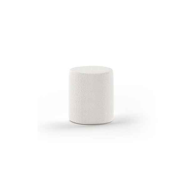 Bílý dětský puf z textilie bouclé MOON – Vipack