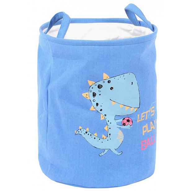 Dětský úložný koš motiv dinosaurus, modrý