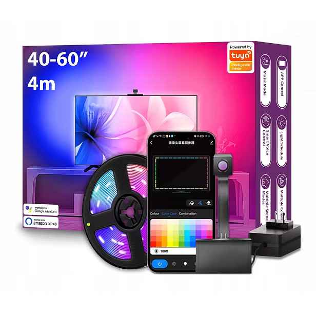 Led pásek Rgb IC Ambient Inteligentní synchronizace obrazovky 4 m ''40-60''