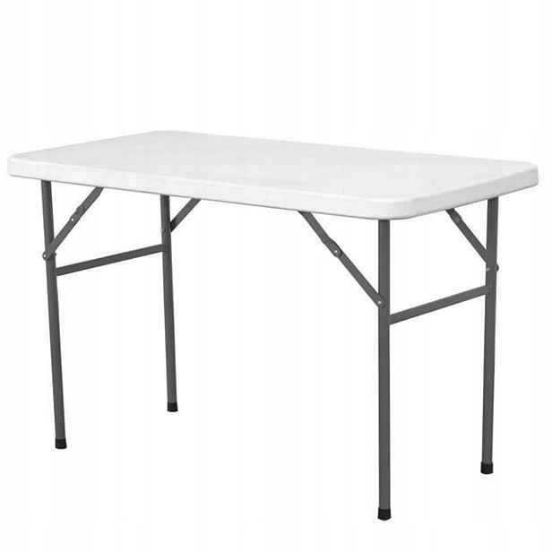 Skládací Cateringový Stůl Bílý 122X61 CM Do 130 Kg Hendi 810934