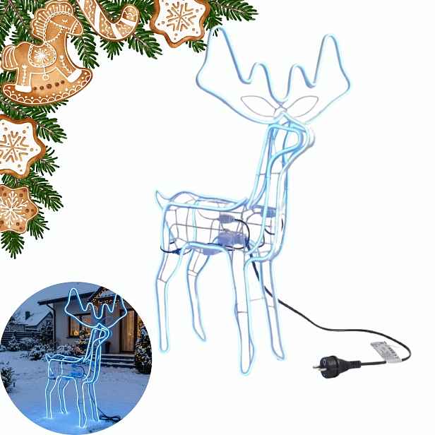 Sob neonová Led 110 cm pohyblivá hlava modrá IP44 dekorace zahrada terasa