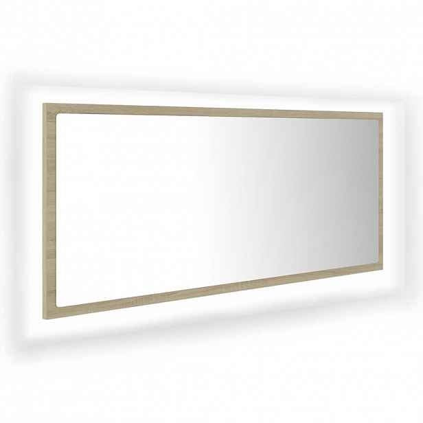 vidaXL LED koupelnové zrcadlo dub sonoma 100 x 8,5 x 37 cm akrylové