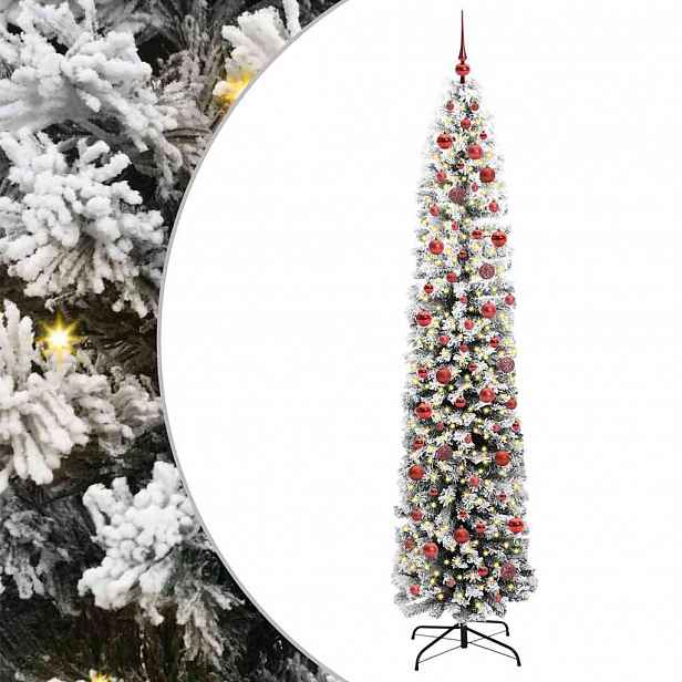vidaXL Umělý vánoční stromeček Zelená 240 cm PVC, ocel a plast