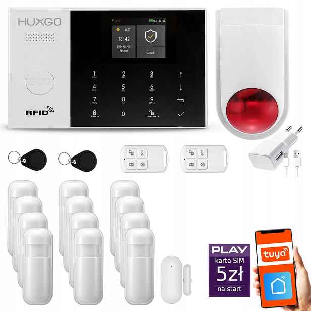 Bezdrátový Gsm alarm 4G WiFi – sada alarmu Huxgo HXA005 R12 Bs