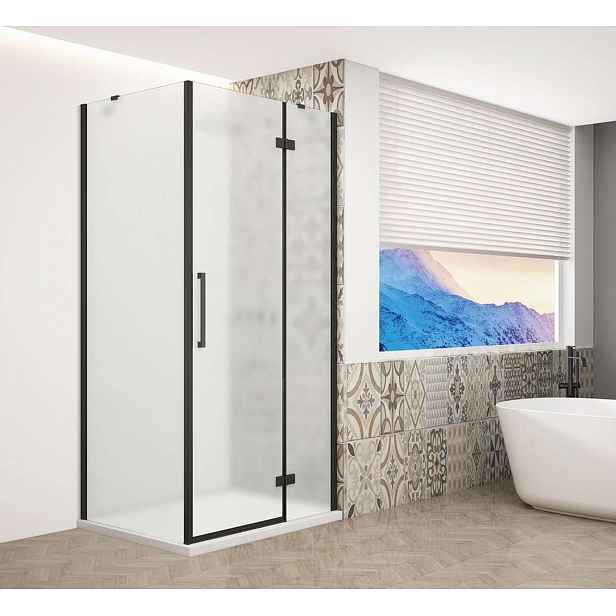 Gelco Trinity - Sprchový kout 100x90 cm, pravé, matné sklo/černá GT5690-10MR-B