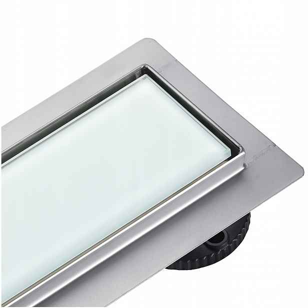 Lineární Odtok 70 CM S Bílým Dekorativním Skleněným Panelem Aquauno