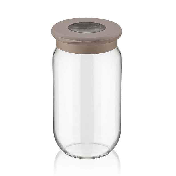 Skleněná dóza  s víčkem QLUX 1l MIX barev