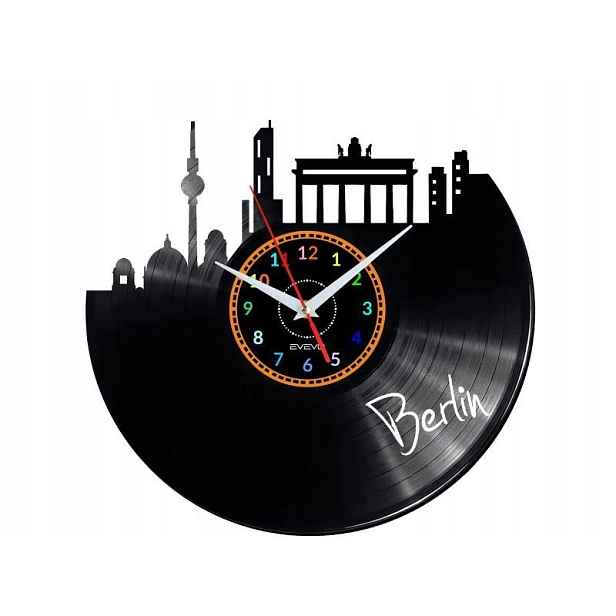 Berlín Dárek Originální dekorace do domu Hodiny z vinylové desky