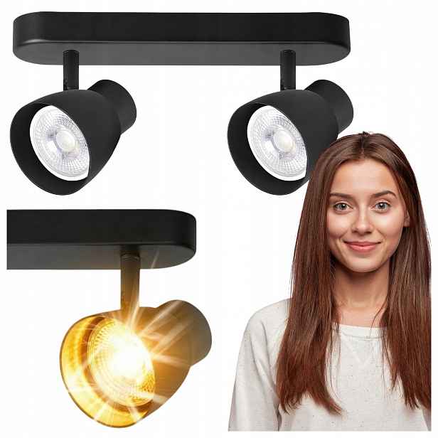Stropní Lišta Pohyblivé Reflektory Dravo Spot Černá 2XGU10 Light Prestige