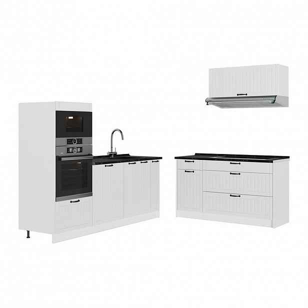 Vicco KUCHYNĚ Fame-Line, Bílý venkovský dům/Bílá, 340 cm, PD Antracit