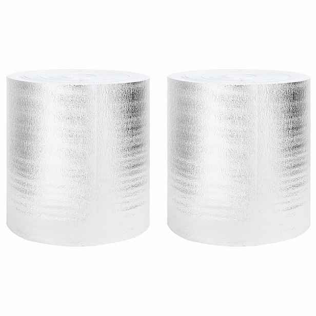 vidaXL Reflexní fólie za radiátor 2 ks Stříbrná 25 x 0,5 m Polyethylen