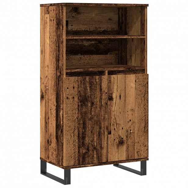 vidaXL Skříň highboard old wood 60 x 36 x 110 cm kompozitní dřevo
