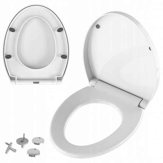 Toaletní sedátko Wc, pomalu padající, univerzální, antibakteriální Batu