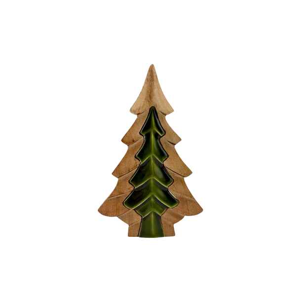 Vánoční dekorace 3D GREEN TREE 19,5 cm - více barev Barva: Tmavě zelená