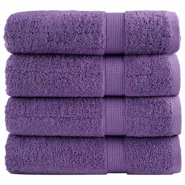 vidaXL Premium ručníky SOLUND 4 ks fialové 50 x 100 cm 600 g/m²