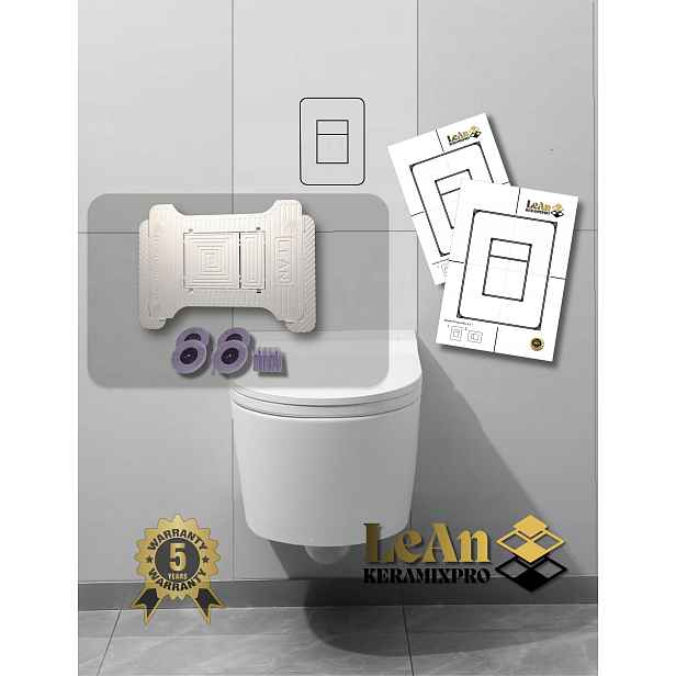 Skryté pneumatické tlačítko Wc bílé kompatibilní s Grohe LeAnKeramixPro