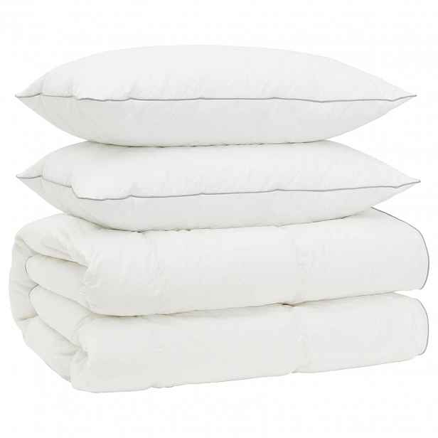 vidaXL Sada přikrývek s 90% husím peřím FULDA 3 ks 200 x 220 cm Bílá