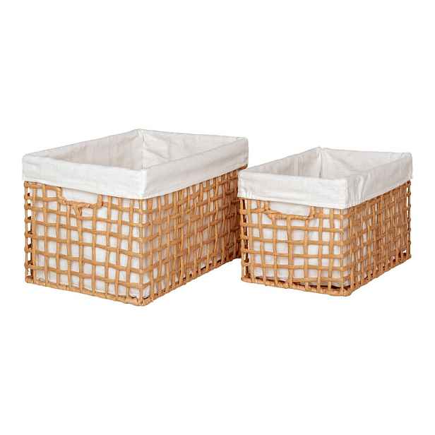 Košíky v sadě 2 ks 25x35x22 cm Bustelo – House Nordic