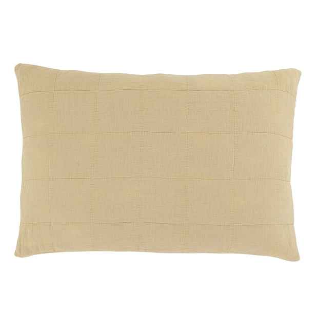 Patelově žlutý povlak na polštář s opraným vzhledem Aix Vintage – 60*40 cm Chic Antique
