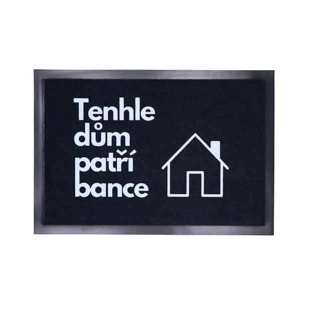 Rohožka Tenhle dům patří bance 40x60 cm, 40x60, černá, Mercury Flooring