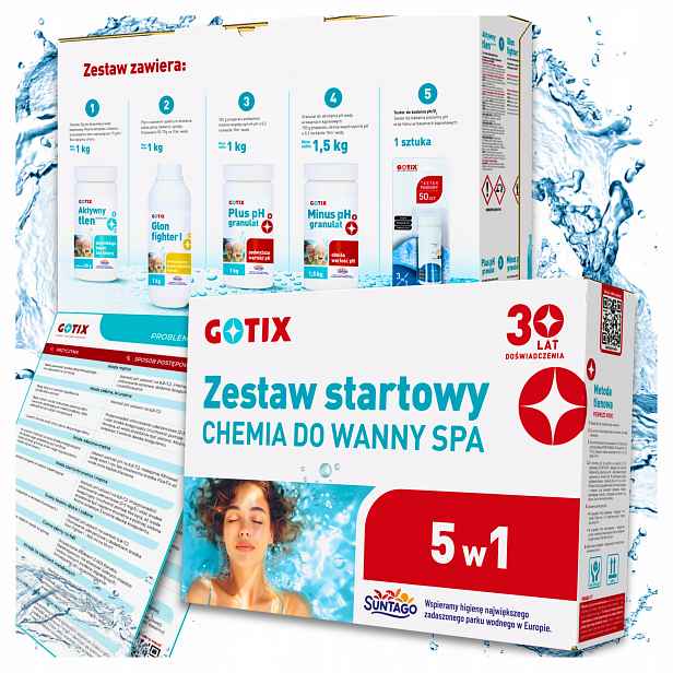 Chemie do bazénu Jacuzzi Spa Sada bazénové chemie s aktivním kyslíkem 7v1