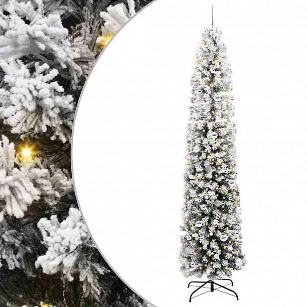 vidaXL Umělý vánoční stromeček Zelená 240 cm PVC, ocel a plast
