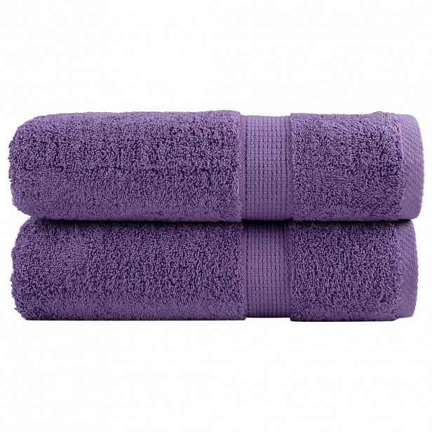 vidaXL Premium ručníky SOLUND 2 ks fialové 70 x 140 cm 600 g/m²