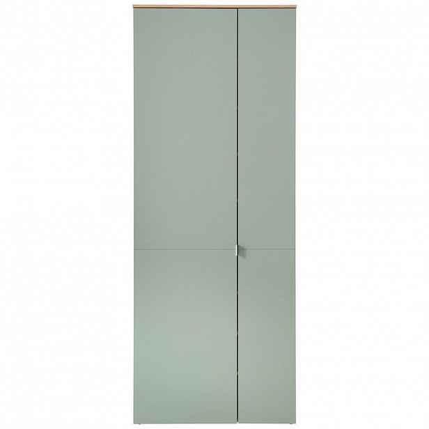 Xora SKŘÍŇ NA ODĚV, šalvějově zelená, dub artisan, 78/202/38 cm