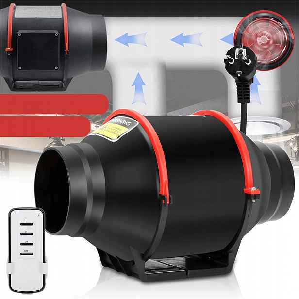 Spalinový Ventilátor 100 MM Kanálový Ventilátor, Odtahový Ventilátor 310 M3/H