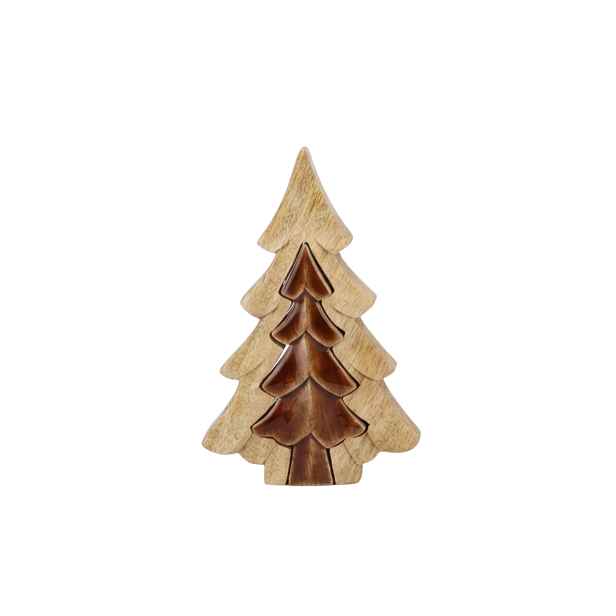 Vánoční dekorace 3D BROWN TREE 19,5 cm - více barev Barva: Hnědá
