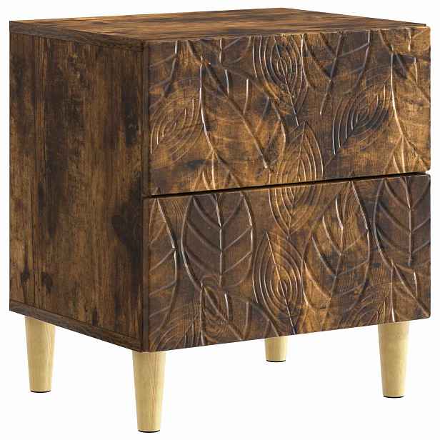 vidaXL Noční stolek Kouřový dub 43 x 34,5 x 48 cm Kompozitní dřevo