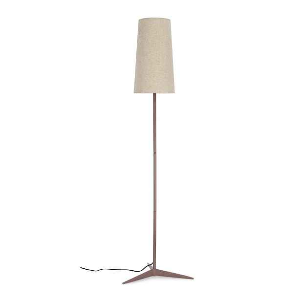 Béžová stojací lampa s textilním stínidlem (výška 166 cm) Assam – Bizzotto