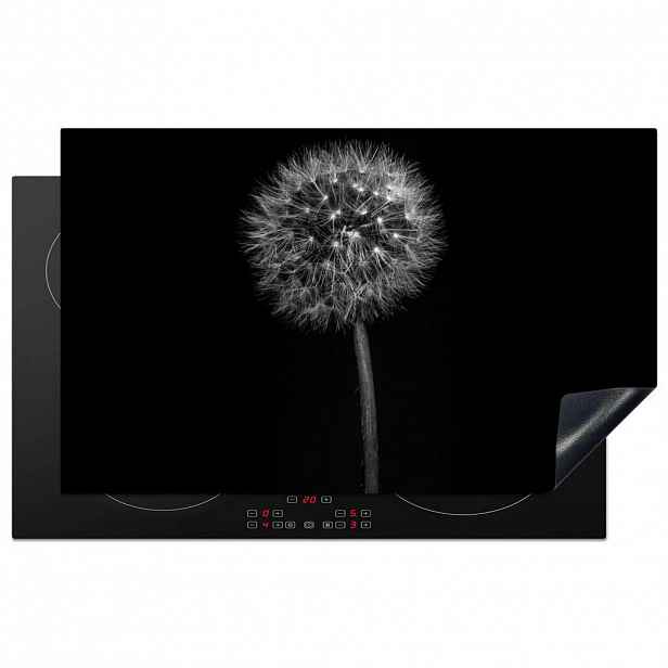 MuchoWow KRYT NA INDUKČNÍ DESKU Pampeliška - černá - květinová - botanická 85x52 cm