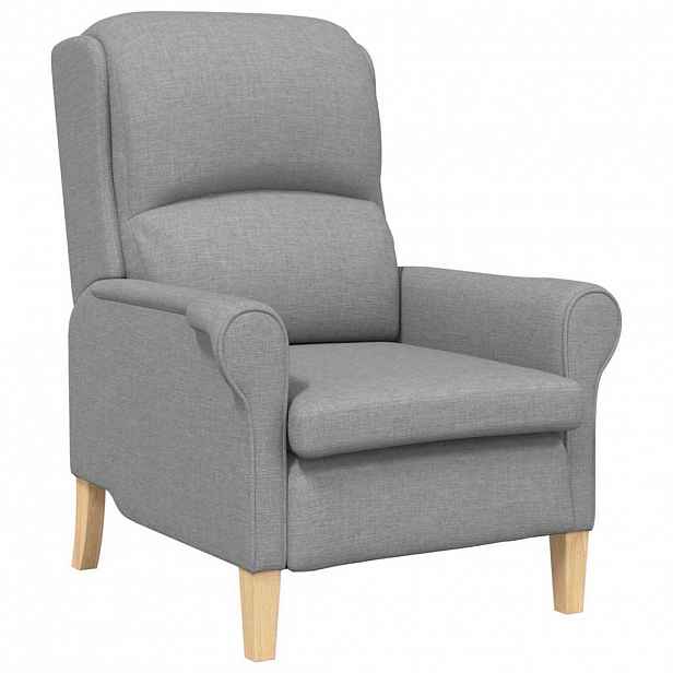vidaXL křeslo Světle šedá textil