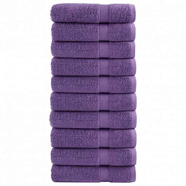 vidaXL Premium ručníky SOLUND 10 ks fialové 70 x 140 cm 600 g/m²