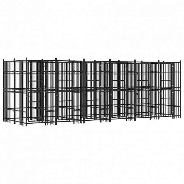 vidaXL Venkovní psí kotec ocel 11,06 m²