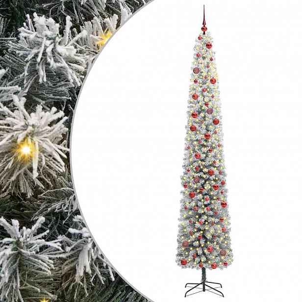 vidaXL Umělý vánoční stromeček Zelená 270 cm PVC, ocel a plast