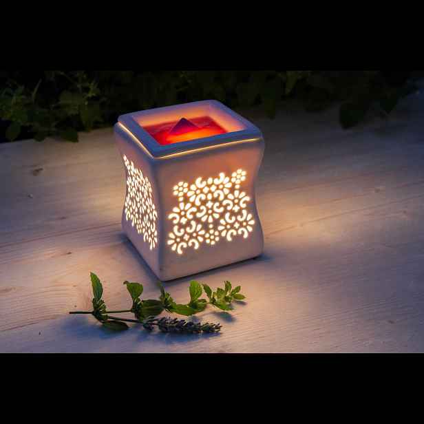 AROMALAMPA Bílá keramika elektrická 25 W