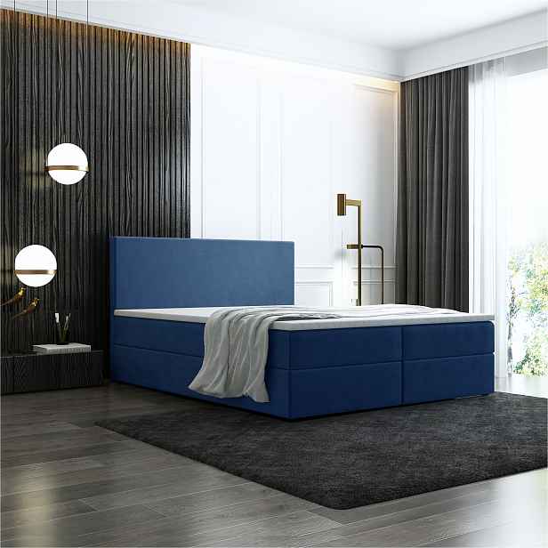Box spring postel Bodie 140x200 cm modrá HELCEL