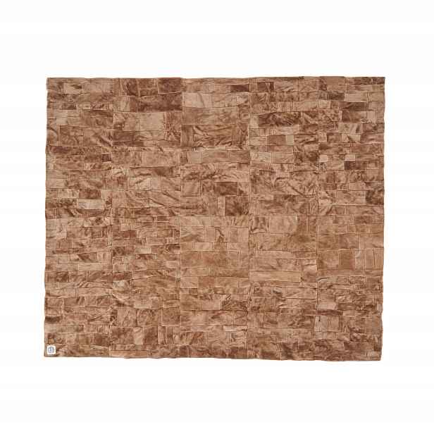 Přehoz z ovčí kůže „Patchwork“ 160 x 200 cm Hnědá *přírodní*