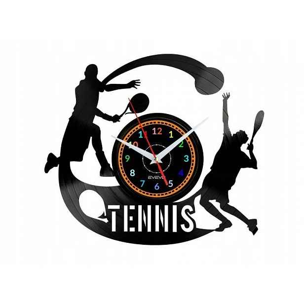 Tennis Dárek Originální dekorace do domu Hodiny z vinylové desky