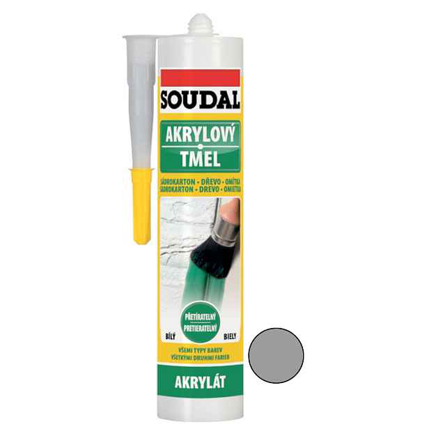 Tmel akrylový Soudal šedý 280 ml