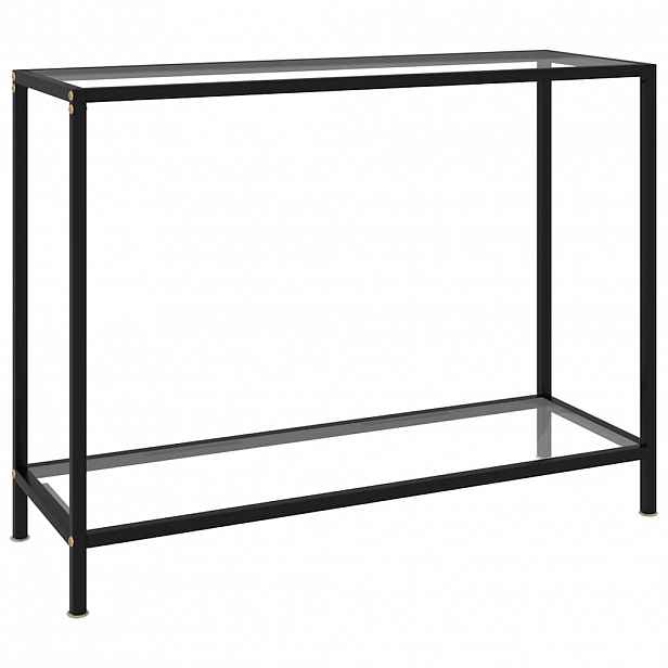 vidaXL Konzolový stolek transparentní 100 x 35 x 75 cm tvrzené sklo