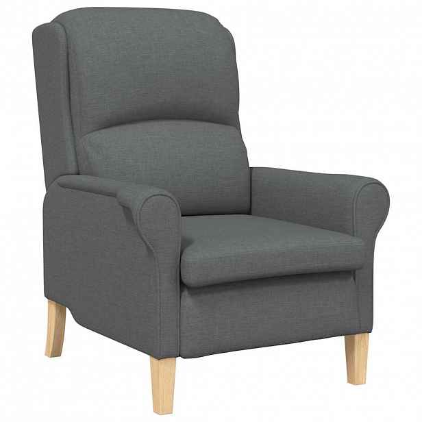 vidaXL křeslo Tmavě šedá textil
